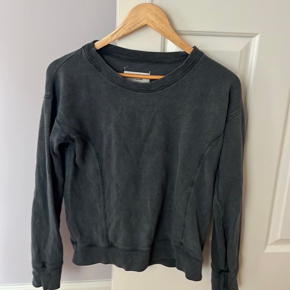 Madewell blue waffle long sleeve tee